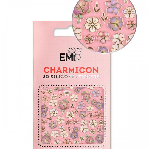 Charmicon 3D Silicone Stickers #134 Flowers MIX